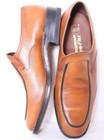 Vtg Freeman Tan Leather Braided Apron Toe Venetian Dress Loafer Shoe Men s 8 5 C