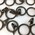 Small Metal Curtain Rings Clips Hardware Brown Gold  24 Pcs