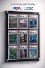 Psa cgc Graded Card Premium Acrylic Display Frame For 3  6 Or 9 Card Capacity