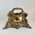 Ornate Brass Letter Mail Holder Heavy Usa Vintage 1960s Rocco Victorian Style
