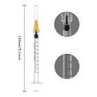 25 Gauge 1 Inch Needle With Syringe 30pack 1ml Luer Lock Disposable Syringes Wit