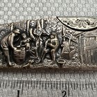 Antique Denmark Hans Jensen Repousse Silver Plate Faux Tortoise Comb In Case