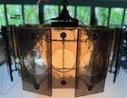 Vintage Mcm 60s 70s Smoked Acrylic Hanging Pendant Ceiling Swag Lamp Lighting