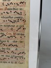 Antique 16thc Medieval Manuscript Vellum Leaf Framed Gregorian Chant Music Art