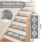 Stair Treads For Wooden Steps  Non-slip Peel And Stick Carpet Stair Runner  B   