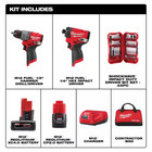 Milwaukee M12 Fuel Brushless Hammer Drill Impact Driver Combo Kit 45 Pc Bit Set