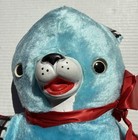 Vintage Plush Teddy Bear Blue   Plaid Pants 24    Tall 50s 60s Stuffed Animal