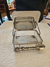 Silver Plate Covered Caviar Dish With Cut Glass Insert And Spoon