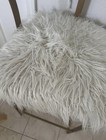 Devon   Claire Sierra White Faux Fur Bar Stool  Chair Local Pickup