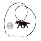 Hand-carved Wolf Necklace Pendant  Wood Totem Animal Jewelry For Men   Women