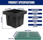 17 7in Catch Basin With Fiber Glass Grate catch Basin For Drainage Debris Basket