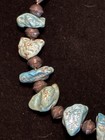 Beautiful Native American Turquoise   Sterling Silver Necklace 14    48 6 Grams