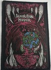 Demolition Hammer Necrology Black Border Woven Patch