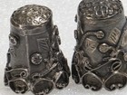 Two Vtg Taxco Mexico Alpaca  Ornate Sterling Silver Thimbles