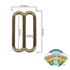 1 1 2 Inch Brushed Brass Metal Round Wide-mouth Triglide Slides  10 Pack