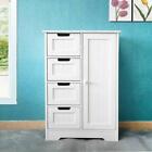 4 Drawer Dresser Chest Clothes Storage Modern Bathroom Cabinet Wood White