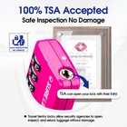 Tsa Approved 4-digit Resettable Combination Luggage Locks With Open Alert  Ea   
