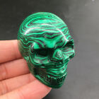 2   Malachite Stone Quartz Crystal Skull Carved Skull Reiki Healing 1pc