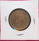 India -  1 4 Anna - Gem Red Bu  Copper - 1940-c -  9602