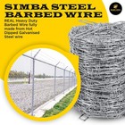 4-point Barbed Wire Roll   5  Spacing  16 Ga   328 Ft - 330 Ft  100m  Simbasteel