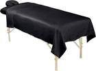 Premium Microfiber 3-piece Massage Sheet Set  Black  Ultra-light  Stain  And