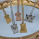 Custom Pet Portrait Photo Necklace   Personalized Pet Picture Memorial Necklace