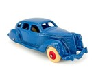 Vtg 30s Hubley Cast Iron Lincoln Zephyr Car Toy Art Deco Man Cave Prewar Nice 