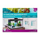 10 Gallon Glass Aquarium Starter Kit W  Led Lights   Power Filter System New