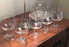 V-8 Bloody Mary Glass Cocktail Etched Brand Logo Goblet Arcoroc France Vtg Set 6