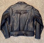 Harley Davidson Jacket Men   s Black Leather Belted 5 Pocket Biker riding Jacket