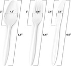 Mt Products Plastic Silverware Individually Wrapped Utensil Sets - Pack Of 50