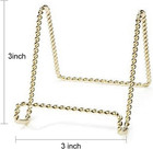 6 Pcs Plate Stands For Display Holder Gold 3 Inch Twist Wire Iron For Picture Fr