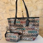 Nwt Coach Graphic Coach X Mint tote Bag In Signature Leather Khaki wallet Option