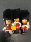 Vtg Wooden Soldier Band Trumpet Rope Arms Figurines 4 5  