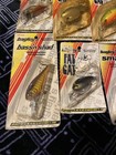 Vintage Lot Of Bagley Lures On Original Cards Nos Balsa Wood
