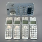 Panasonic Kx-tge474s Silver Cordless Phone System W 4 Bluetooth Handsets