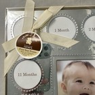 Child Of Mine By Carter   s First Year Baby Photo Frame 12 Month Silver Teddy Bear
