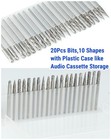 20 Pcs Carbide Burr Set 1 8  Shank Compatible With Dremel Bits Rotary Tools A   