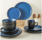 Stone Lain Albie Stoneware 16-piece Modern Dinnerware Set  Kitchen Plates And Bw