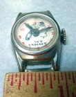 Vintage Rare 1950s Davy Crockett Toy Watch Face  No Band  Doesnt Wind Kids Toy 