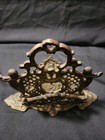 Vintage Victorian Brass Letter Holder Cherubs Mail Desk Organizer Japan 