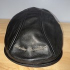 Harley Davidson Newsboy Hat Leather Men s Size Small Cabbie Cap Preppy