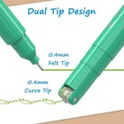 Aechy 18-color Dual Tip Curve Pens For Journaling   Crafts