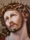 Antique Vintage Kpm Porcelain Jesus Christ Religious Hand Painted Plaque 