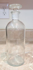 Vintage T c w    Co  Apothecary Clear Glass Pharmacy Bottle 8 25  W  Stopper