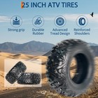 Set Of 2 25x8-12 Atv Tires 6ply 25x8x12 25 80-12 Front All Terrain Utv Tyres