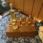 Vintage Collectible Perfume Mini Bottle Lot With Wooden Box  Assorted