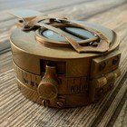 Antique Vintage Solid Brass Wwii Military Pocket Compass Giftfor X-mass