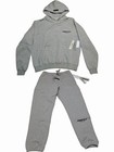 Essentials Oversized Hoodie Sweatsuit Set Dark Oatmeal stretch Limo Black Xs-xl