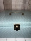 Vintage 1970   s Blue Sewing Box  12    X 10 5     Retro Sewing Box